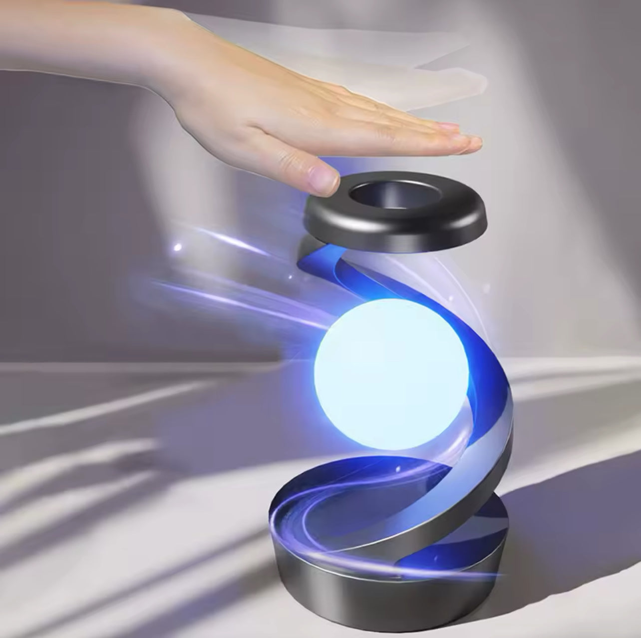 Multifunction Wireless Charger Stand 3D Levitating Ball Lamp with RGB Floating LED Night Light Fast wireless Charging Station