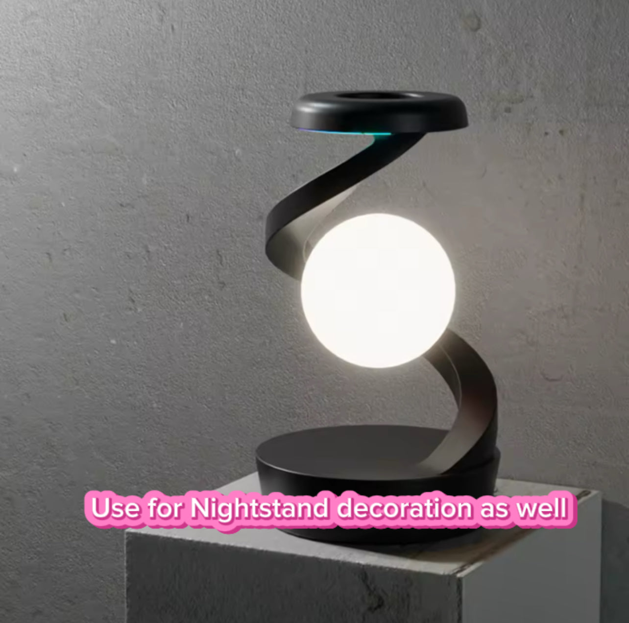 Multifunction Wireless Charger Stand 3D Levitating Ball Lamp with RGB Floating LED Night Light Fast wireless Charging Station